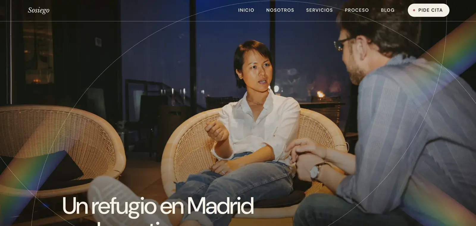 Captura de una web de psicología